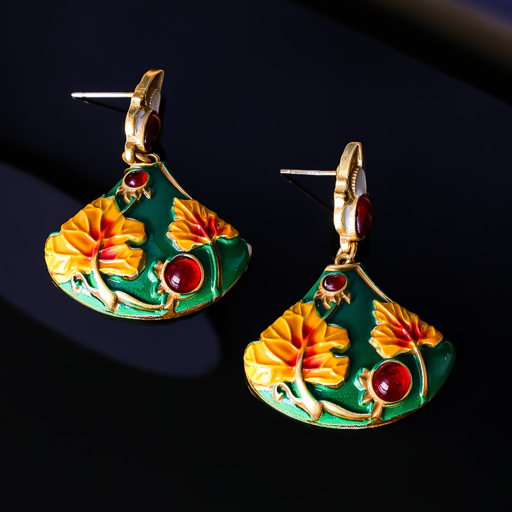 Elegant Enamel Drop Earrings
