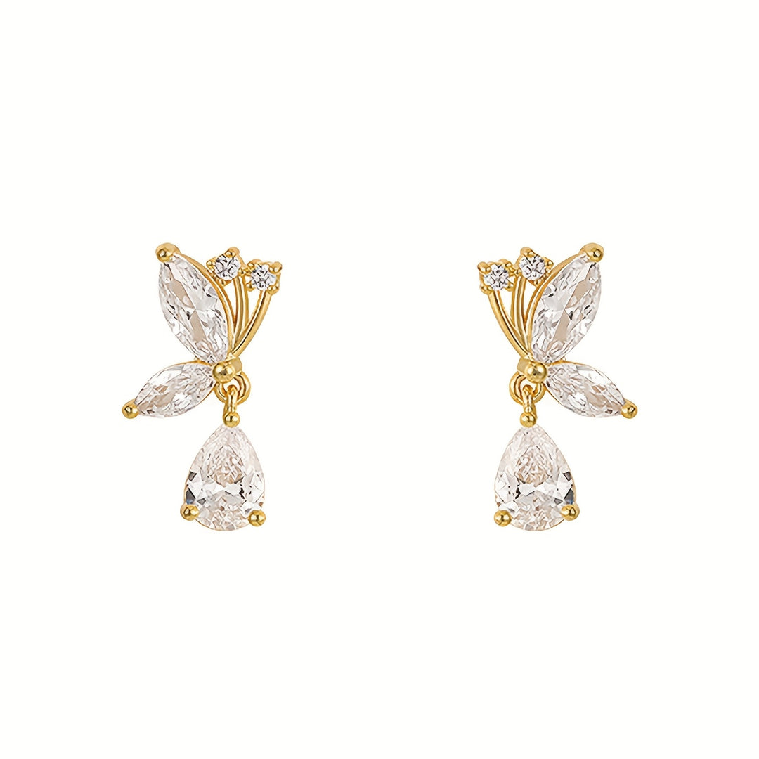 French-Inspired Butterfly Dangle Earrings