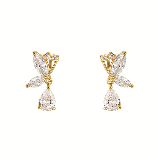 French-Inspired Butterfly Dangle Earrings