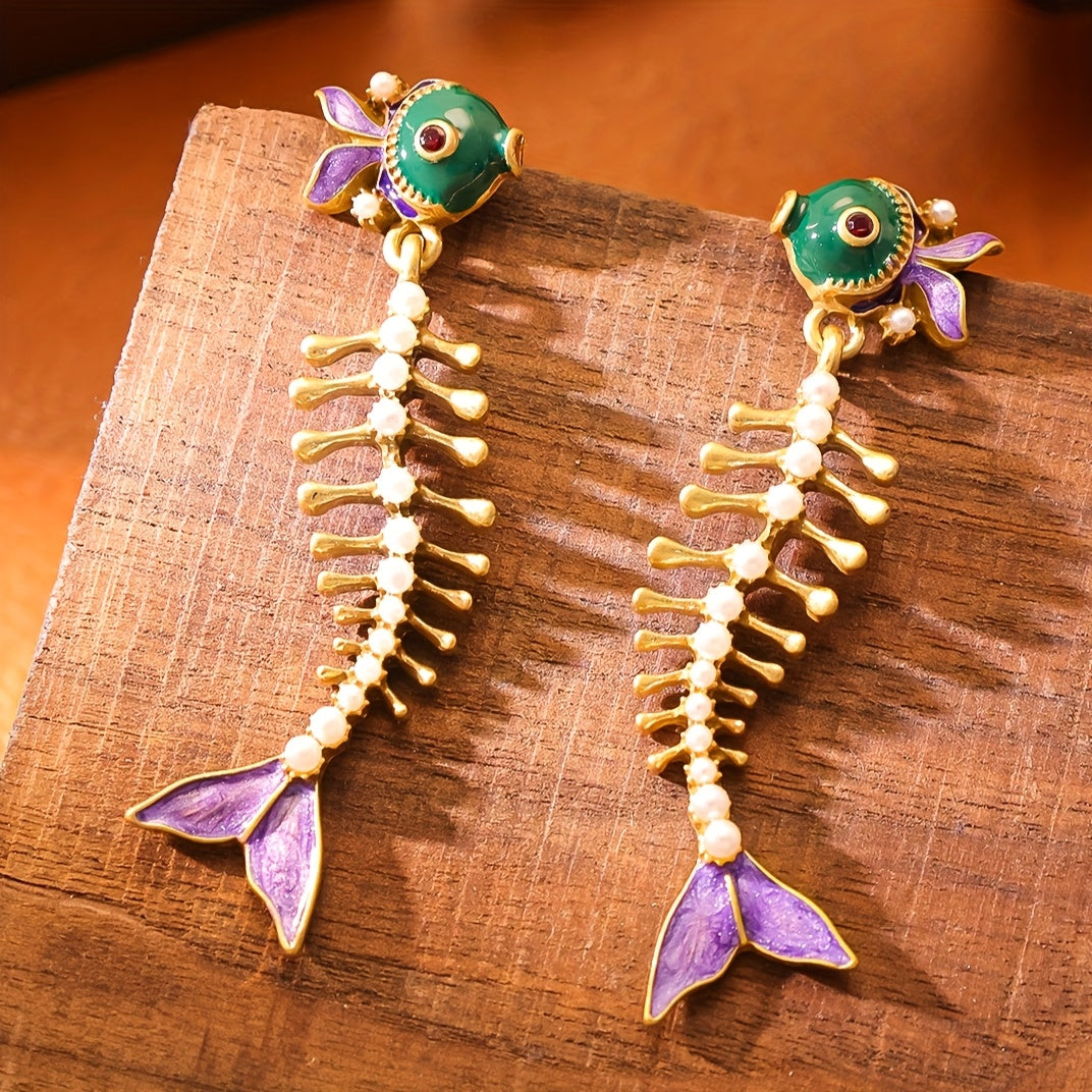 Vintage Bohemian Fish Earrings