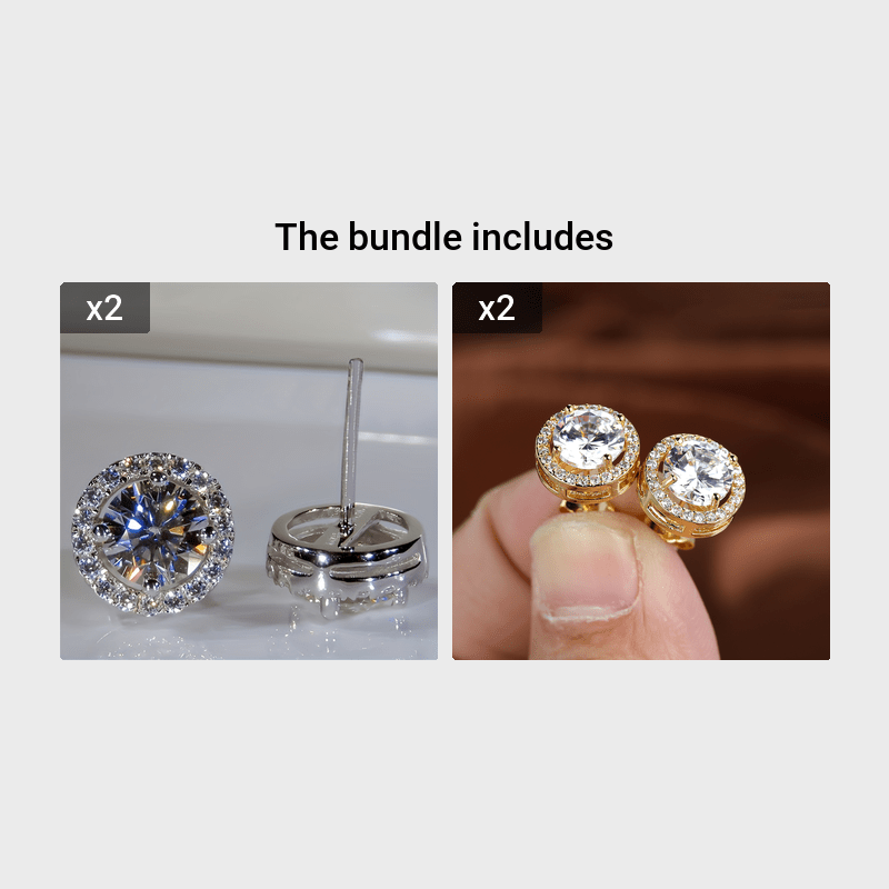 Elegant Round Cubic Zirconia Earrings