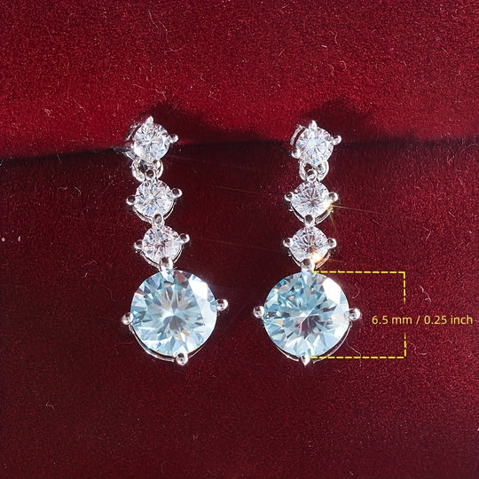 Luxurious Silver Dangle Earrings