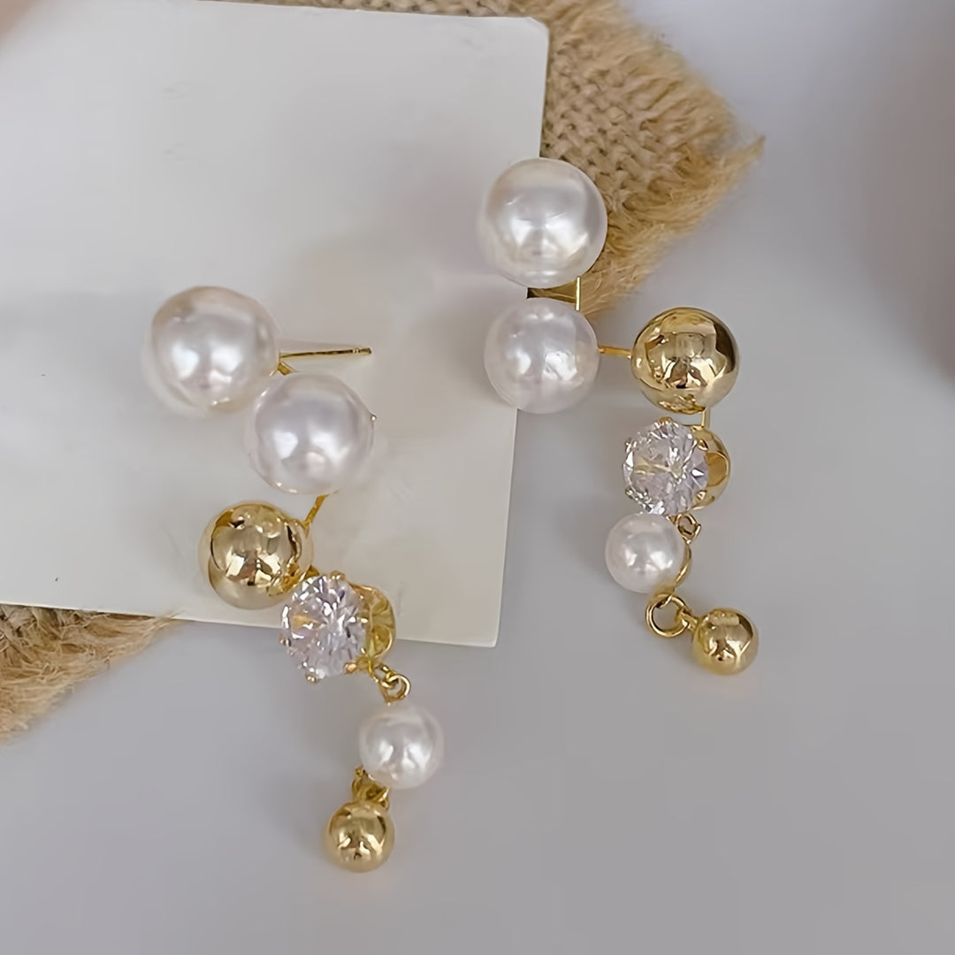 Elegant Golden-Tone Drop Earrings