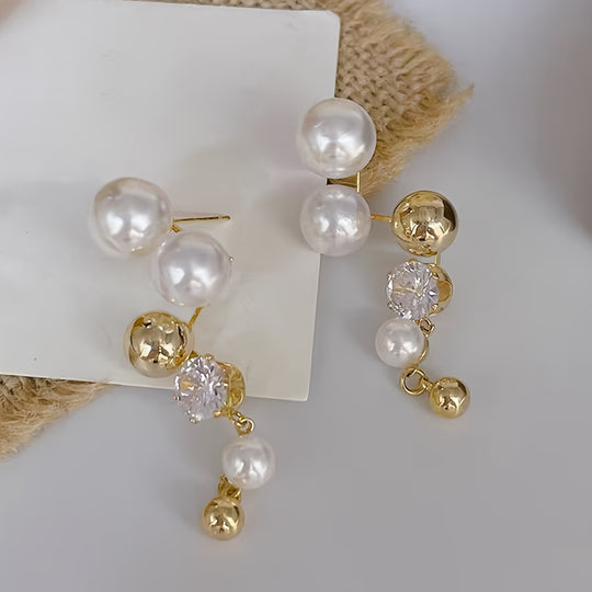 Elegant Golden-Tone Drop Earrings