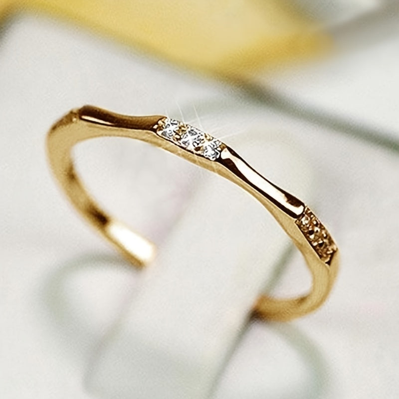 Elegant Simple Style Women's Fine Ring