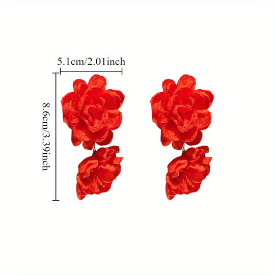 Flower Pendant Earrings