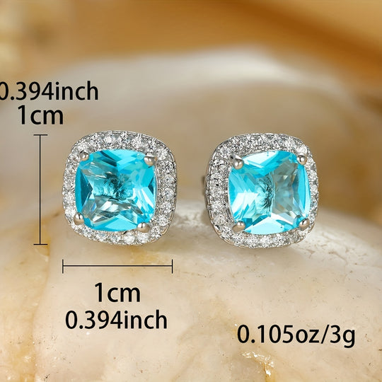Luxury Stone Stud Earrings