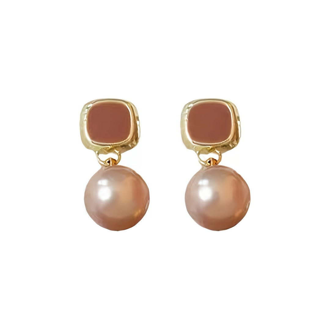 French Champagne Faux Dangle Earrings