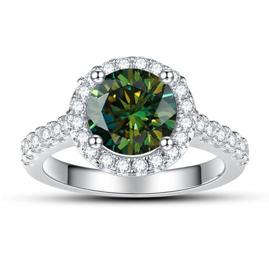 Silver Moissanite Ring