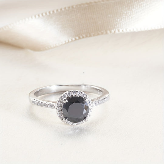 Silver Moissanite Ring