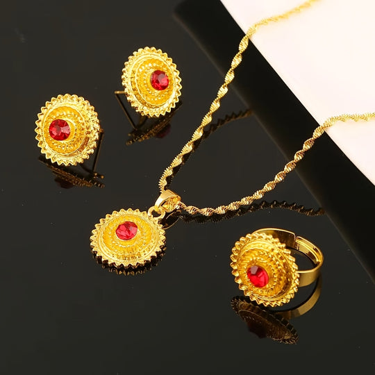 Luxury Boho 24K Gold Plated Jewelry Set