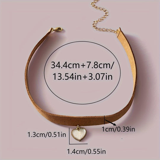 Minimalist Heart Pendant Choker
