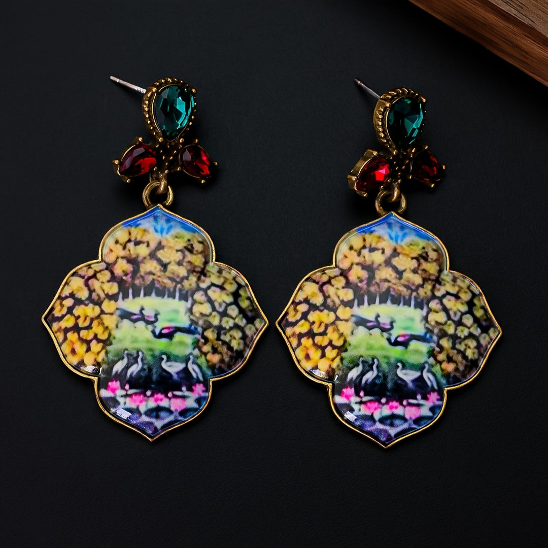 Vintage Enamel Earrings