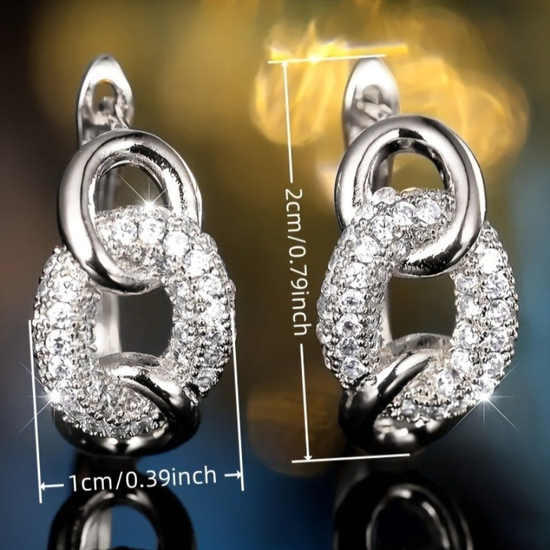 Vintage Golden-Tone Elegant Hoop Earrings