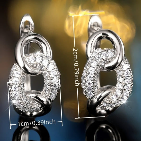Vintage Golden-Tone Elegant Hoop Earrings