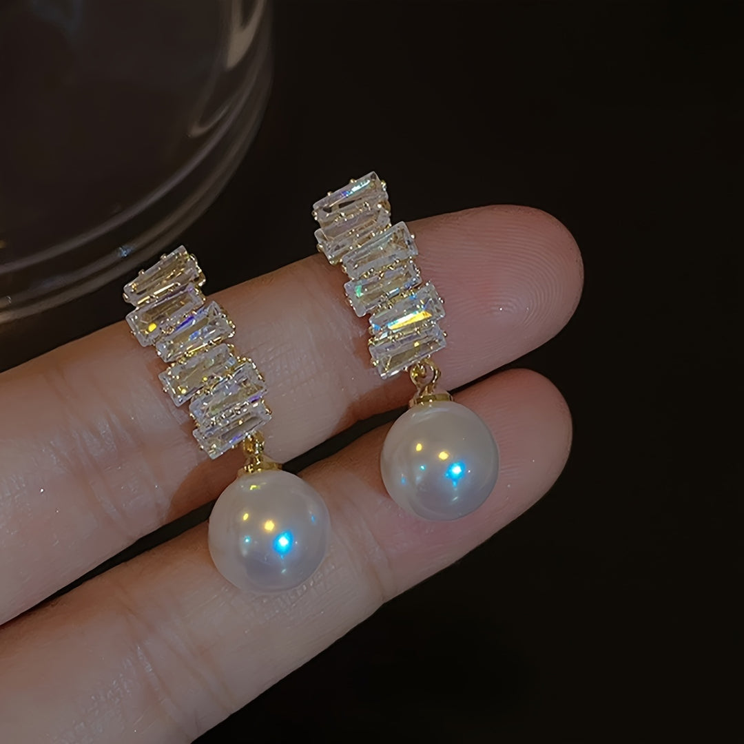 Elegant Faux Pearl Drop Earrings