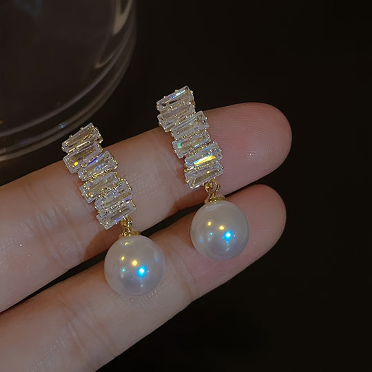 Elegant Faux Pearl Drop Earrings