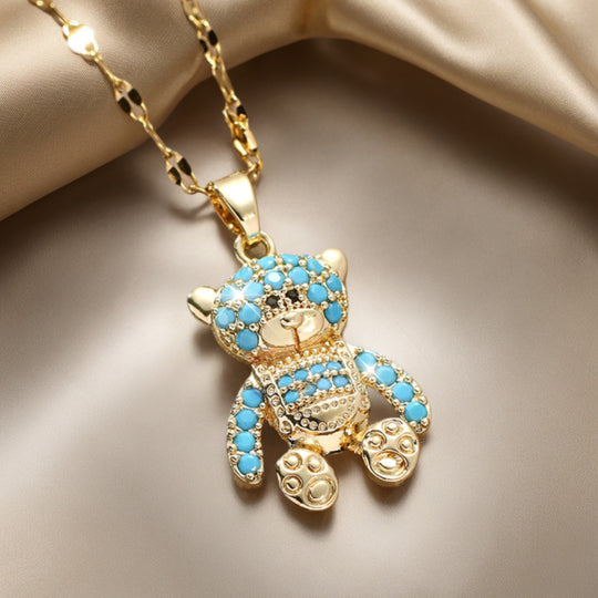 Teddy Bear Pendant Necklace