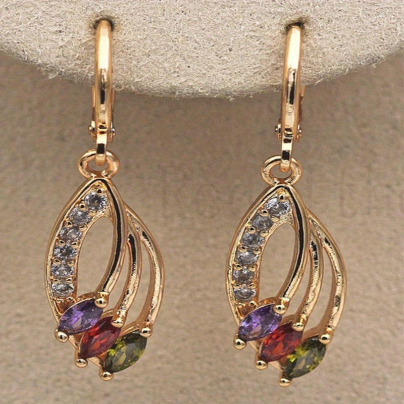 Elegant Zirconia Drop Earrings