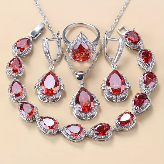 Elegant 5-Piece zirconia Jewelry Set