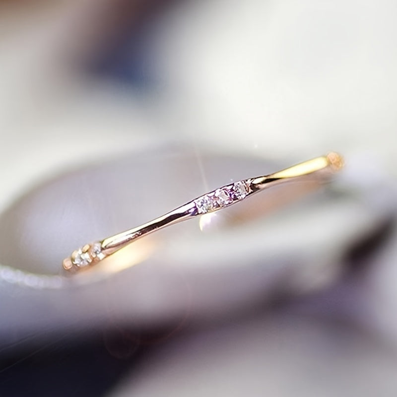 Elegant Simple Style Women's Fine Ring
