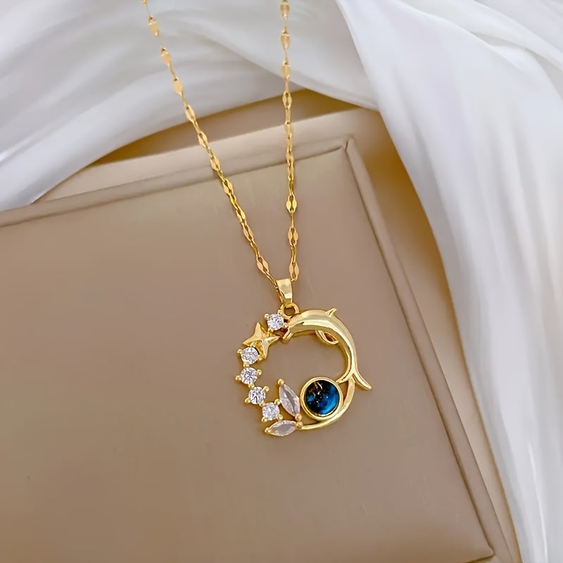 Elegant Dolphin Pendant Necklace