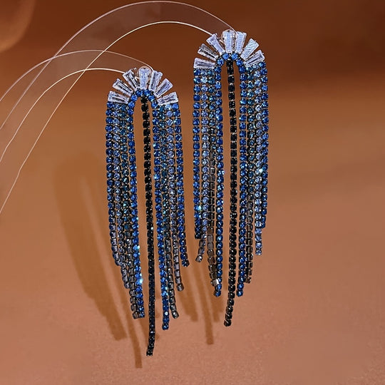 Luxurious and Elegant U-shaped Tassel Earrings