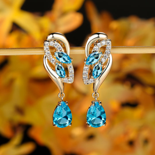 Vibrant Flower Dangle Earrings