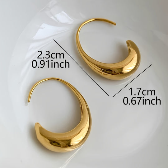 Elegant Minimalist Large Hoop Earrings