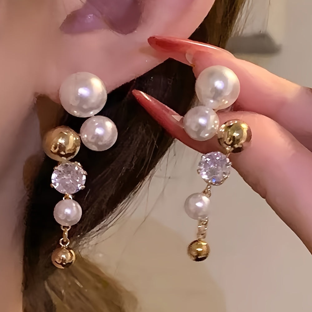 Elegant Golden-Tone Drop Earrings