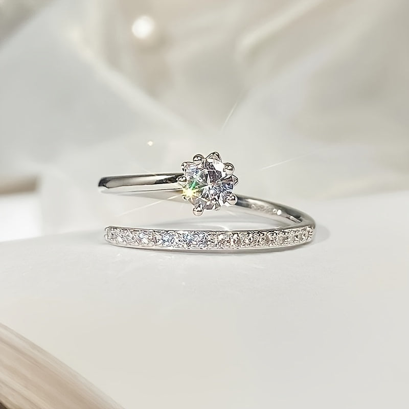 Timeless Five-Claw Zirconia Fashion Ring