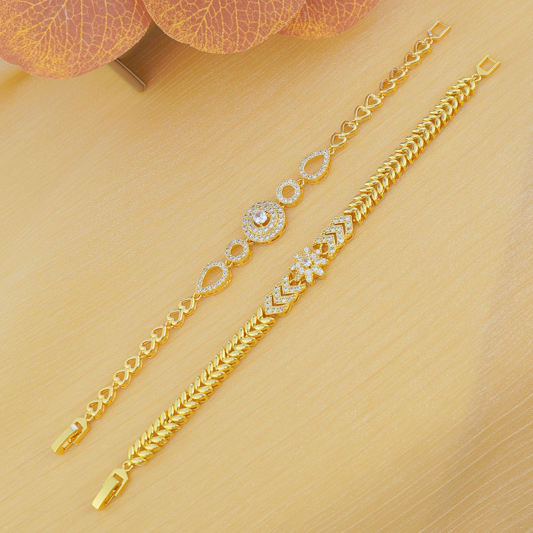 Elegant Shiny Golden Zirconia Bracelet