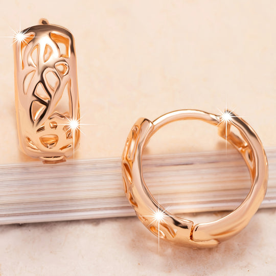 Elegant Cut-Out Hoop Earrings