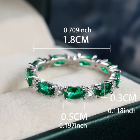 Full Circle Zirconia  Silver Ring