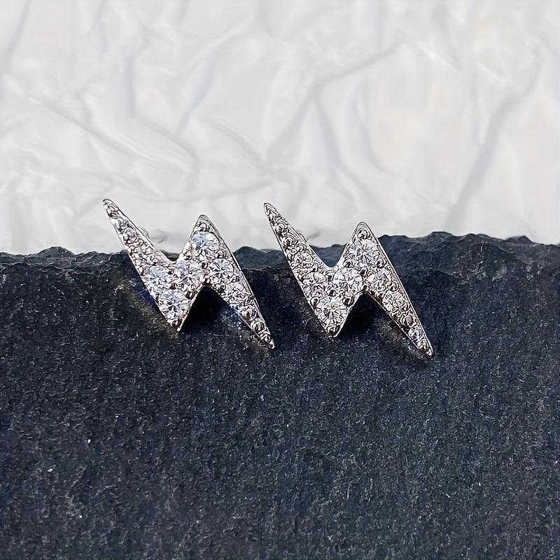 Punk Lightning Holiday Party Earrings