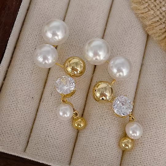 Elegant Golden-Tone Drop Earrings