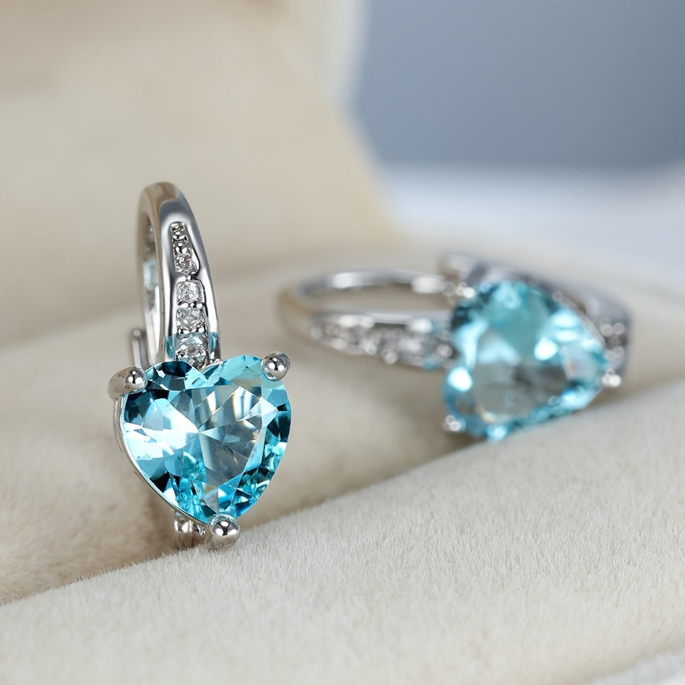 Boho Style Heart-Shaped Hoop Earrings