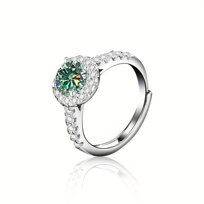 Silver Moissanite Ring