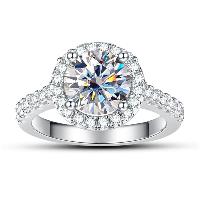 Silver Moissanite Ring