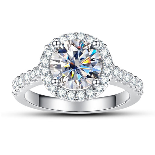 Silver Moissanite Ring