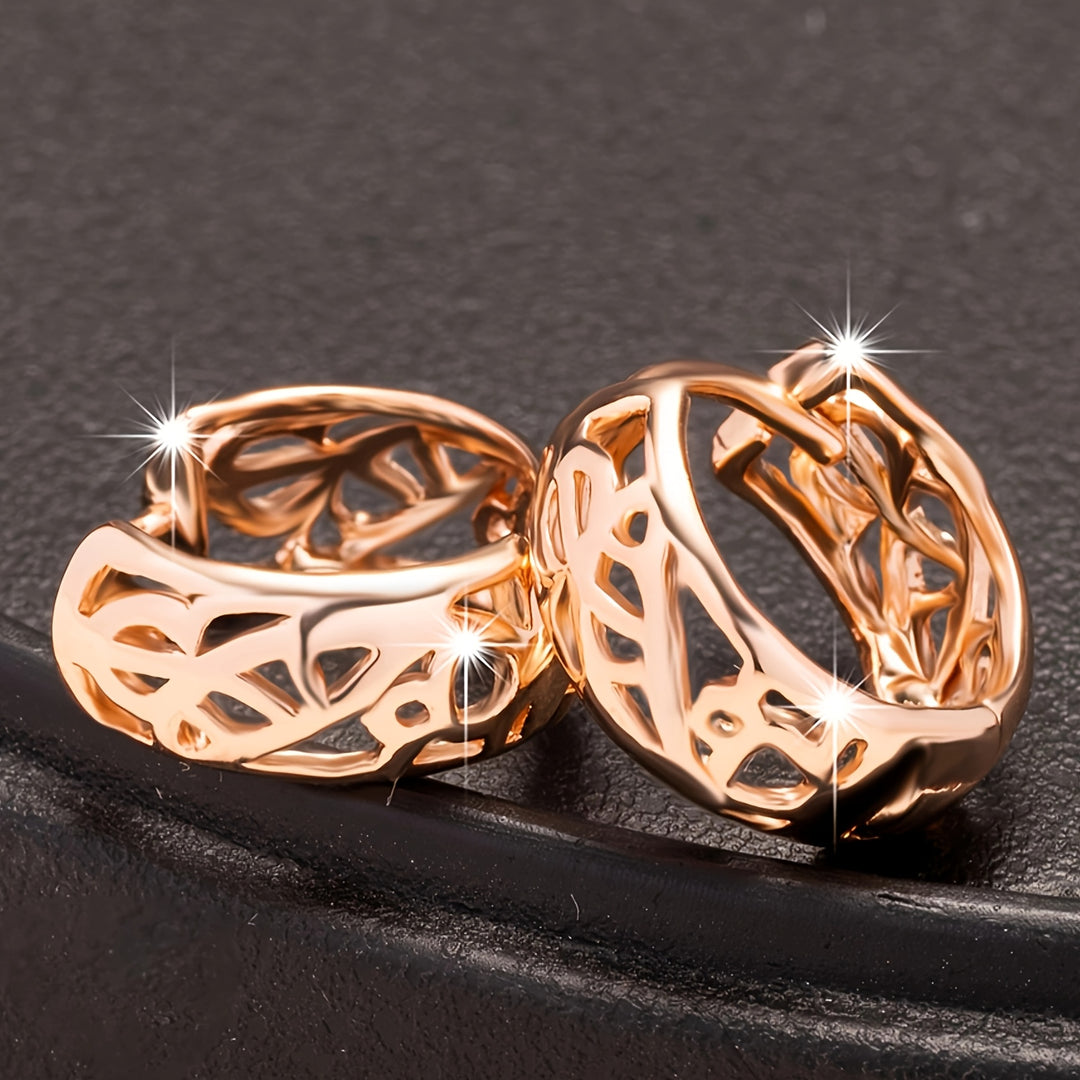 Elegant Cut-Out Hoop Earrings