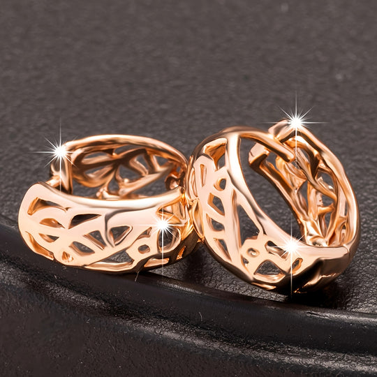 Elegant Cut-Out Hoop Earrings
