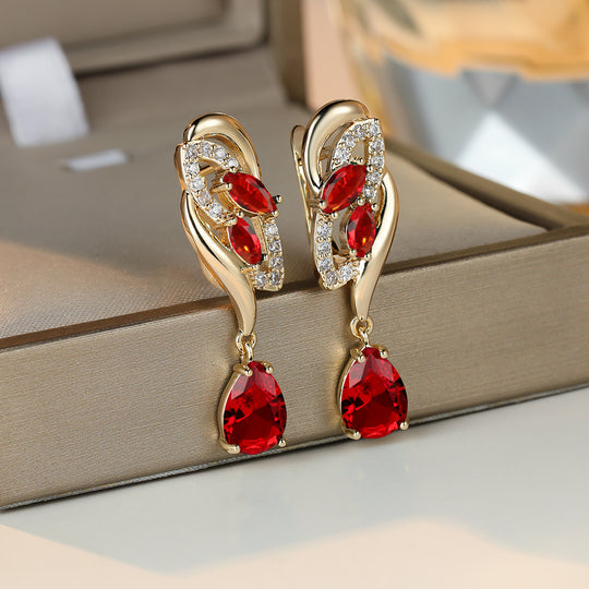 Vibrant Flower Dangle Earrings