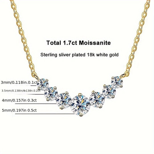 Gold-Plated Moissanite Pendant Necklace