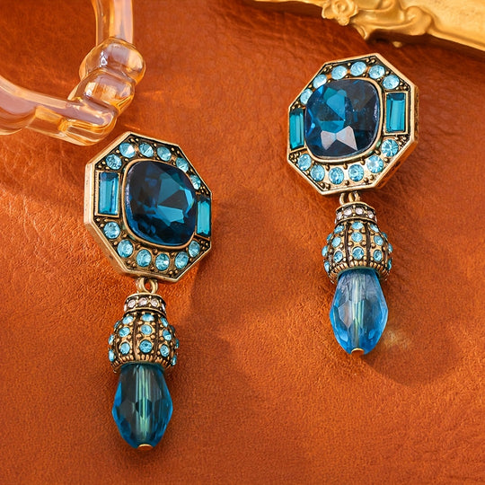 Vintage Rhinestone Drop Earrings