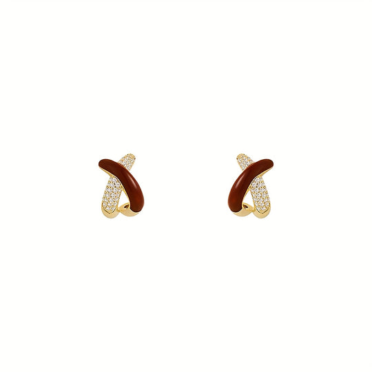 Pair Elegant Hoop Earrings