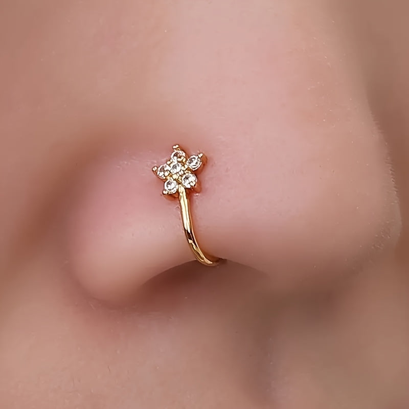 Elegant Floral Nose Ring