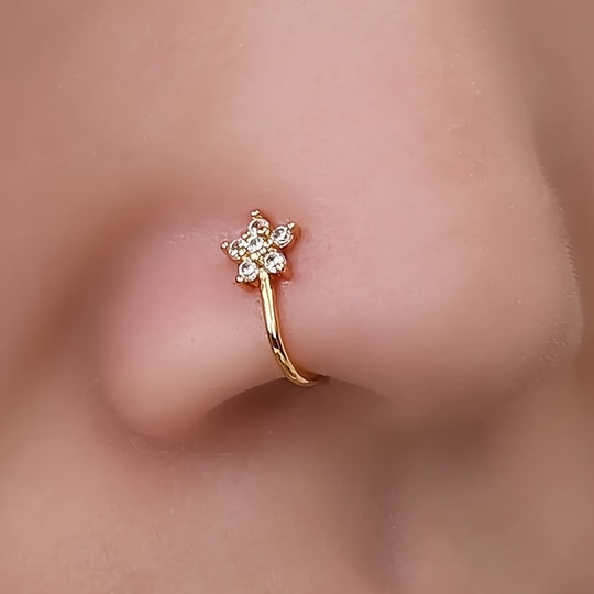 Elegant Floral Nose Ring