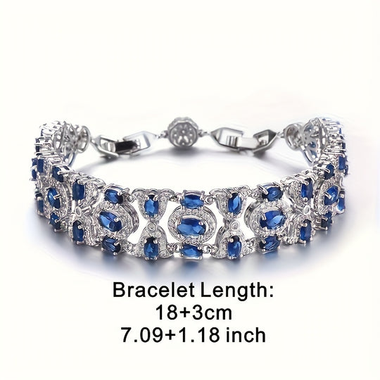 Elegant Colorful Cubic Zirconia Tennis Bracelet