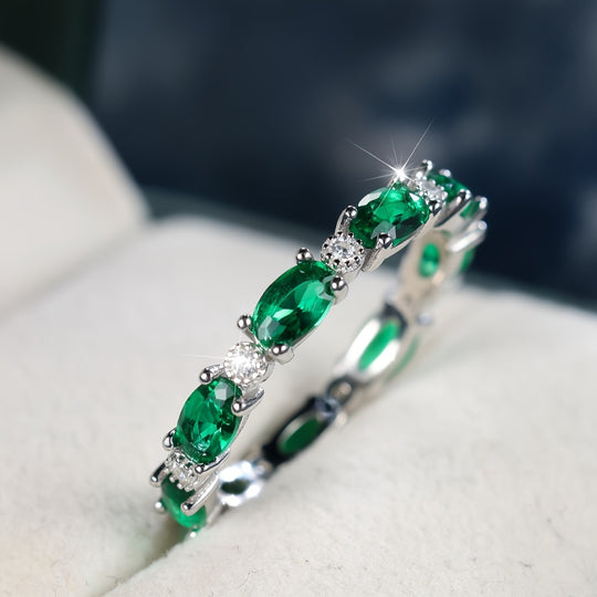 Full Circle Zirconia  Silver Ring